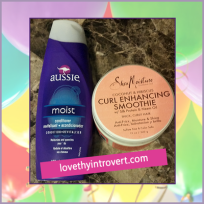 Aussie Moist Conditioner and Shea Moisture Curl enhancing smoothie from Lovethyintrovert